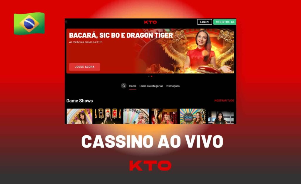 cassino ao vivo no site KTO Brasil