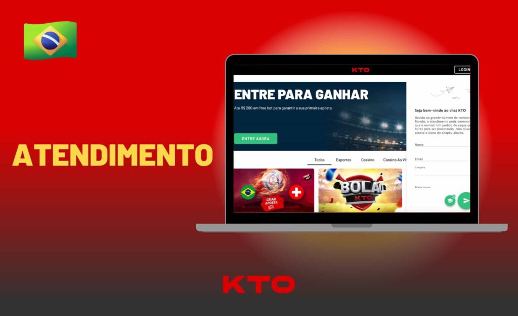 avaliação do bate-papo de suporte ao jogador KTO Brasil