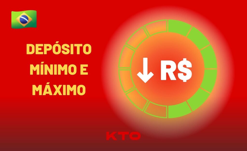 depósito mínimo e máximo KTO Brasil