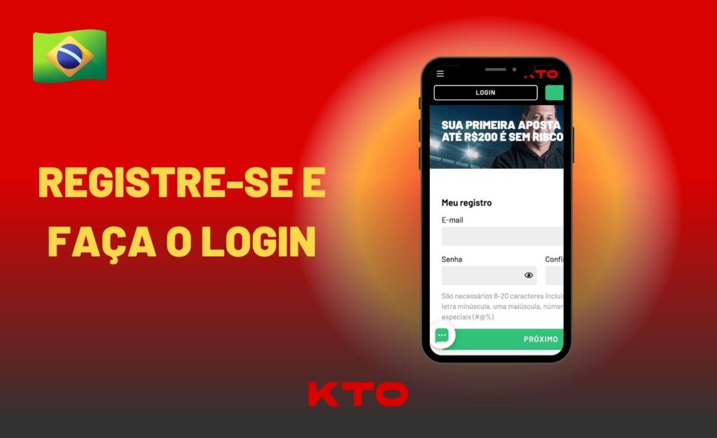 cadastre-se e faça login para apostar em esportes e jogar no cassino no aplicativo KTO Brasil