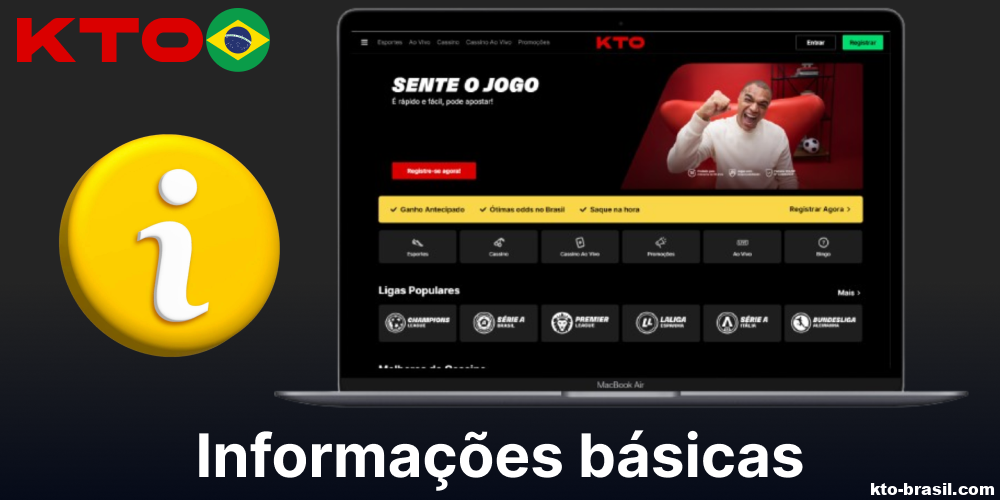 Informações principais sobre o cassino KTO no Brasil