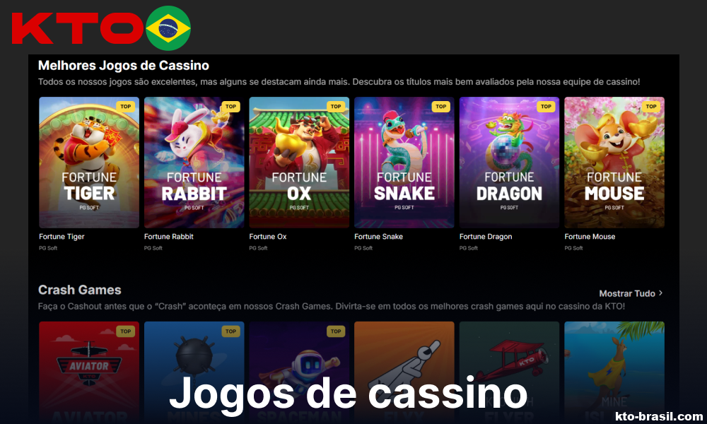 Jogos de cassino disponíveis no KTO para jogadores do Brasil